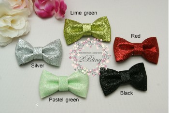 Sparkly bow, LARGE, 7 cm, Pack of 2